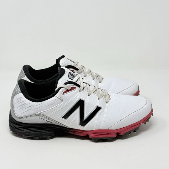 New Balance NBG2004 Golf Cleats Shoes Mens 8.5 D White Black Red Waterproof main image 11